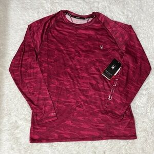 NWT Spyder Long Sleeve Rash Guard Men’s Digital Camo Print Performance Shirt L